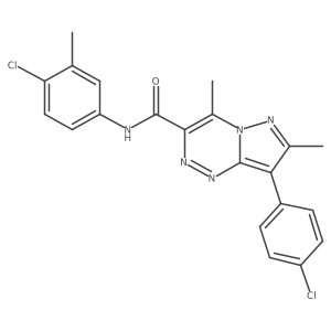 N-(4-chloro-3-methylphenyl)-8-(4-chlorophenyl)-4,7-dimethylpyrazolo[5,1-c][1,2,4]triazine-3-carboxamide结构式