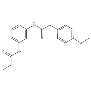 N-(3-{[2-(4-methoxyphenyl)acetyl]amino}phenyl)propanamide Structure