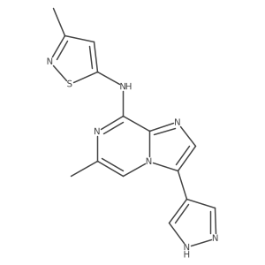 3-methyl-N-(6-methyl-3-(1H-pyrazol-4-yl)imidazo[1,2-a]pyrazin-8-yl)isothiazol-5-amine结构式