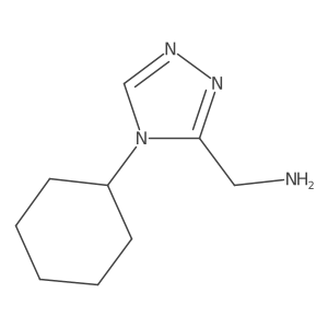 4-Cyclohexyl-4H-1,2,4-triazole-3-methanamine结构式