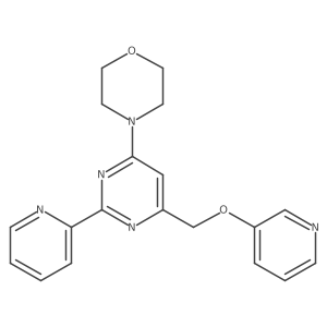 4-Morpholin-4-yl-2-pyridin-2-yl-6-(pyridin-3-yloxymethyl)pyrimidine结构式