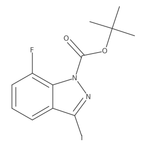 Tert-butyl 7-fluoro-3-iodo-1H-indazole-1-carboxylate Structure