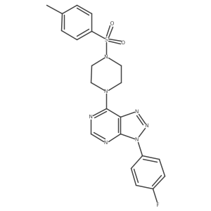 3-(4-fluorophenyl)-7-(4-tosylpiperazin-1-yl)-3H-[1,2,3]triazolo[4,5-d]pyrimidine结构式