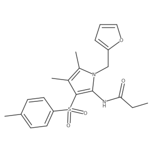 N-{1-(furan-2-ylmethyl)-4,5-dimethyl-3-[(4-methylphenyl)sulfonyl]-1H-pyrrol-2-yl}propanamide Structure