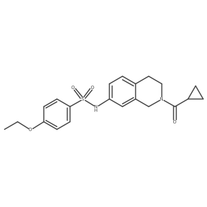 N-(2-(cyclopropanecarbonyl)-1,2,3,4-tetrahydroisoquinolin-7-yl)-4-ethoxybenzenesulfonamide Structure