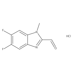 5,6-Difluoro-1-methyl-1H-benzimidazole-2-carbaldehyde hydrochloride Structure