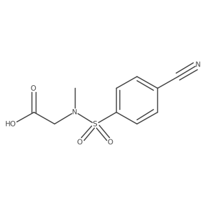 2-(N-methyl4-cyanobenzenesulfonamido)acetic acid Structure