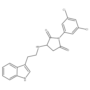1-(3,5-dichlorophenyl)-3-{[2-(1H-indol-3-yl)ethyl]amino}pyrrolidine-2,5-dione Structure