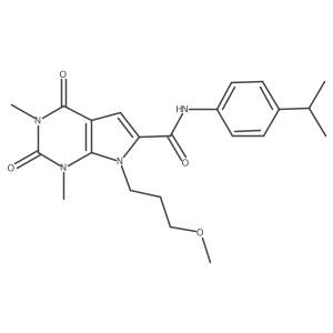 7-(3-methoxypropyl)-1,3-dimethyl-2,4-dioxo-N-[4-(propan-2-yl)phenyl]-2,3,4,7-tetrahydro-1H-pyrrolo[2,3-d]pyrimidine-6-carboxamide Structure