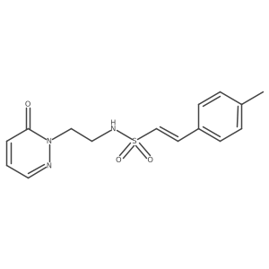 (Z)-N-(2-(6-oxopyridazin-1(6H)-yl)ethyl)-2-(p-tolyl)ethenesulfonamide结构式