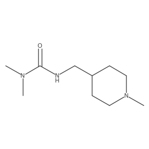3,3-Dimethyl-1-[(1-methylpiperidin-4-yl)methyl]urea结构式