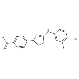 N-(3-methylphenyl)-4-(4-nitrophenyl)-1,3-thiazol-2-amine hydrobromide结构式