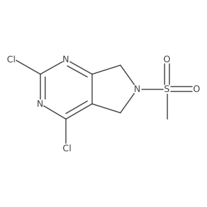 2,4-Dichloro-6-(methylsulfonyl)-6,7-dihydro-5H-pyrrolo[3,4-d]pyrimidine结构式