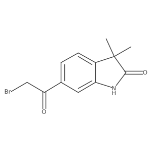 3,3-Dimethyl-6-(2-bromoacetyl)-oxindole结构式
