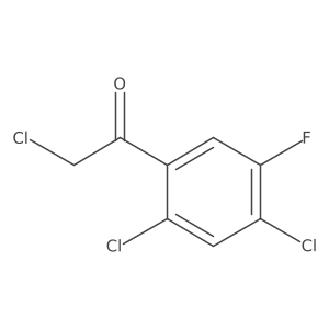 2-Chloro-1-(2,4-dichloro-5-fluorophenyl)ethan-1-one结构式