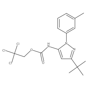 (5-tert-butyl-2-m-tolyl-2H-pyrazol-3-yl)-carbamic acid 2,2,2-trichloro-ethyl ester Structure