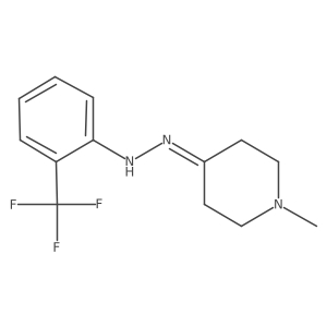 1-Methylpiperidin-4-one [2-(trifluoromethyl)-phenyl]hydrazone结构式