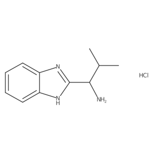1-(1H-benzimidazol-2-yl)-2-methylpropan-1-amine hydrochloride结构式