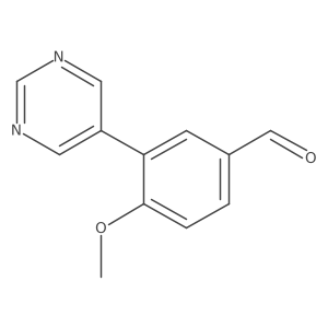 4-Methoxy-3-(pyrimidin-5-yl)benzaldehyde Structure