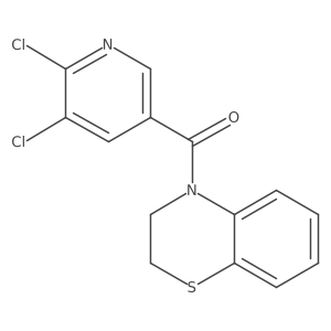 4-(5,6-dichloropyridine-3-carbonyl)-3,4-dihydro-2H-1,4-benzothiazine结构式