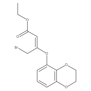 (Z)-ethyl 3-(2,3-dihydrobenzo[b][1,4]dioxin-5-yloxy)-4-bromobut-2-enoate Structure
