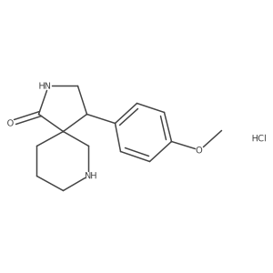 4-(4-Methoxyphenyl)-2,7-diazaspiro[4.5]decan-1-one hydrochloride结构式