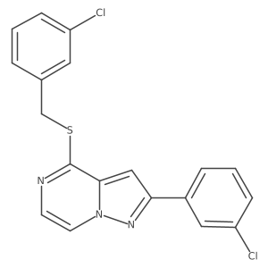 4-[(3-Chlorobenzyl)thio]-2-(3-chlorophenyl)pyrazolo[1,5-a]pyrazine Structure