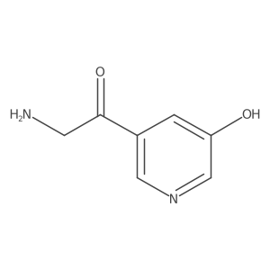2-Amino-1-(5-hydroxypyridin-3-yl)ethan-1-one结构式