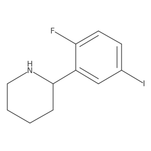 (R)-2-(2-Fluoro-5-iodophenyl)piperidine Structure