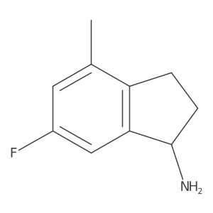 (S)-6-Fluoro-4-methyl-2,3-dihydro-1H-inden-1-amine结构式