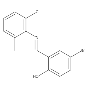 4-bromo-2-{(E)-[(2-chloro-6-methylphenyl)imino]methyl}phenol结构式