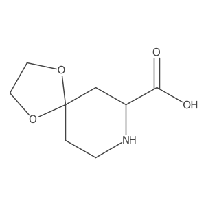 (R)-1,4-dioxa-8-azaspiro[4.5]Decane-7-carboxylic acid结构式