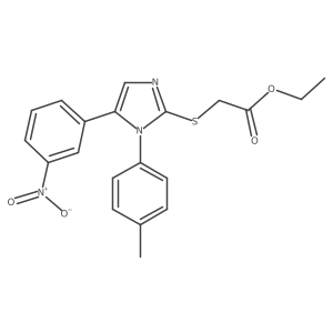 ethyl 2-((5-(3-nitrophenyl)-1-(p-tolyl)-1H-imidazol-2-yl)thio)acetate Structure