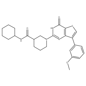 N-cyclohexyl-1-[7-(3-methoxyphenyl)-4-oxo-3,4-dihydrothieno[3,2-d]pyrimidin-2-yl]piperidine-3-carboxamide Structure