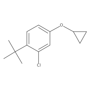 1-Tert-butyl-2-chloro-4-cyclopropoxybenzene结构式