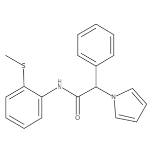 N-(2-(methylthio)phenyl)-2-phenyl-2-(1H-pyrrol-1-yl)acetamide结构式
