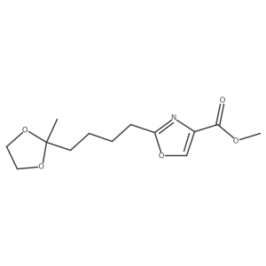 2-[4-(2-Methyl-[1,3]dioxolan-2-yl)-butyl]-oxazole-4-carboxylic acid methyl ester Structure