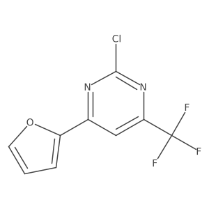 2-Chloro-4-(furan-2-yl)-6-(trifluoromethyl)pyrimidine Structure