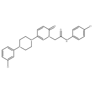 N-(4-chlorophenyl)-2-(3-(4-(3-chlorophenyl)piperazin-1-yl)-6-oxopyridazin-1(6H)-yl)acetamide Structure