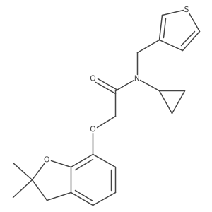 N-cyclopropyl-2-((2,2-dimethyl-2,3-dihydrobenzofuran-7-yl)oxy)-N-(thiophen-3-ylmethyl)acetamide Structure