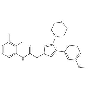 N-(2,3-dimethylphenyl)-2-[4-(3-methoxyphenyl)-3-(morpholin-4-yl)-1H-pyrazol-1-yl]acetamide Structure