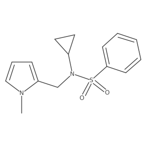 N-cyclopropyl-N-((1-methyl-1H-pyrrol-2-yl)methyl)benzenesulfonamide Structure