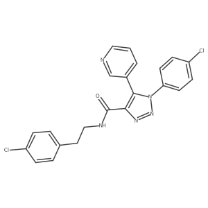1-(4-chlorophenyl)-N-[2-(4-chlorophenyl)ethyl]-5-(pyridin-3-yl)-1H-1,2,3-triazole-4-carboxamide结构式