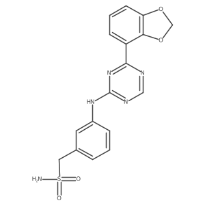 3-[(4-(1,3-Benzodioxol-4-yl)-1,3,5-triazin-2-yl)amino]benzene-methanesulfonamide结构式