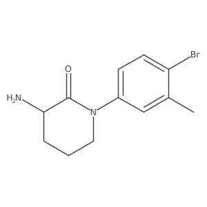 3-Amino-1-(4-bromo-3-methylphenyl)piperidin-2-one结构式
