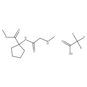 methyl 1-[(N-methylglycyl)amino]cyclopentanecarboxylate trifluoroacetate Structure