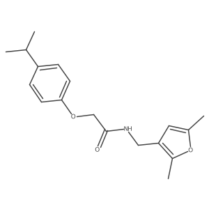 N-((2,5-dimethylfuran-3-yl)methyl)-2-(4-isopropylphenoxy)acetamide Structure