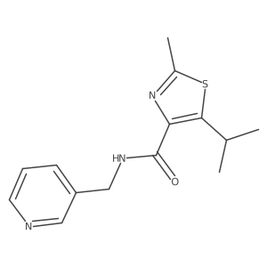 5-isopropyl-2-methyl-N-(3-pyridylmethyl)-1,3-thiazole-4-carboxamide结构式