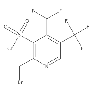 2-(Bromomethyl)-4-(difluoromethyl)-5-(trifluoromethyl)pyridine-3-sulfonyl chloride Structure