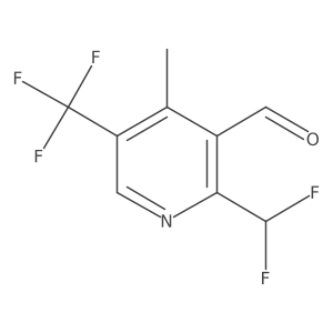 2-(Difluoromethyl)-4-methyl-5-(trifluoromethyl)pyridine-3-carboxaldehyde结构式